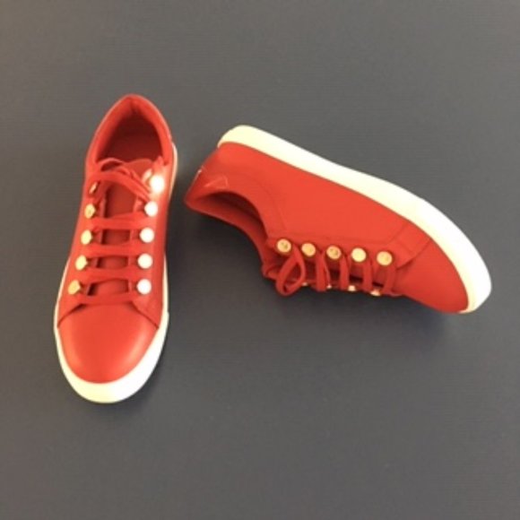 aldo red shoes women's